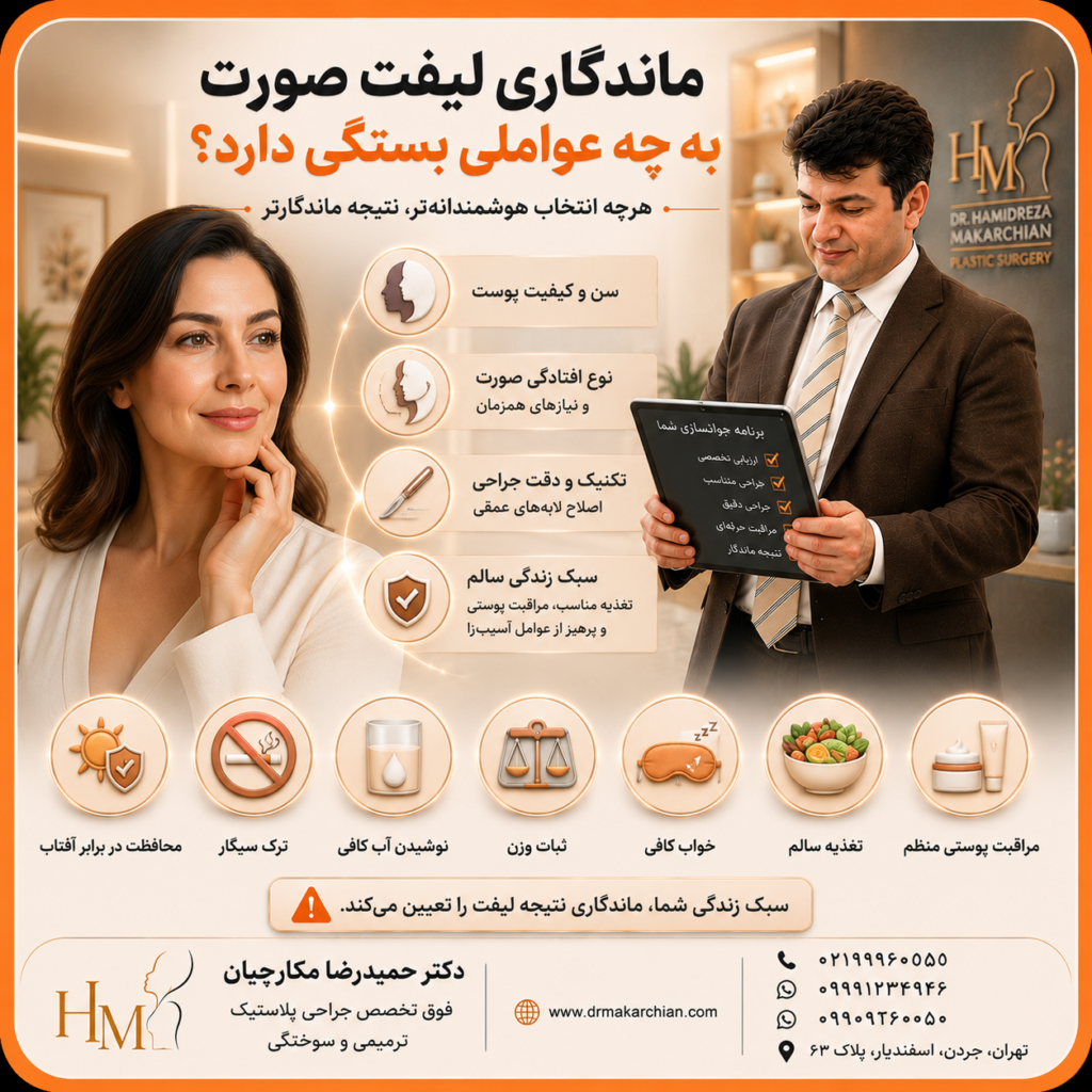 ماندگاری لیفت صورت؛ نتیجه جراحی چند سال میماند؟