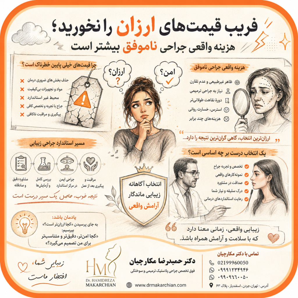 هزینه جراحی زیبایی در تهران