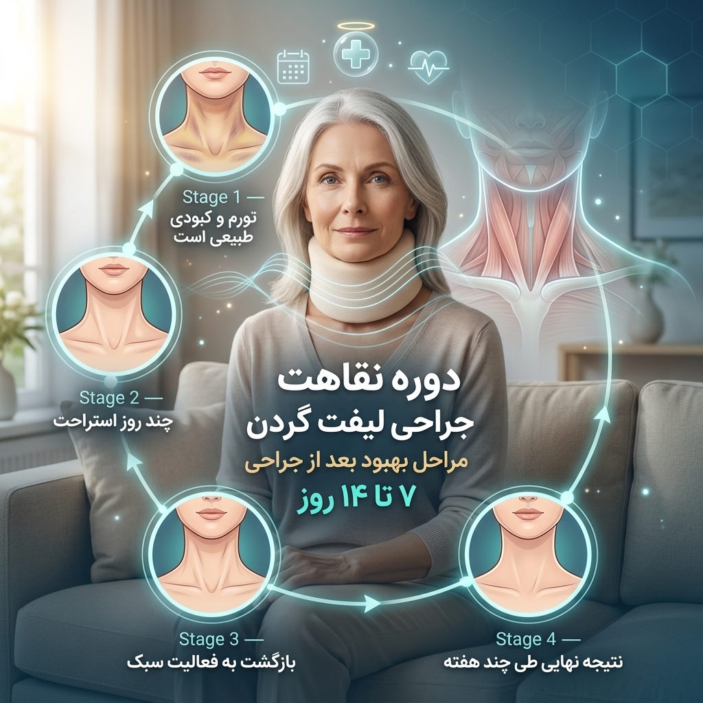 دوره نقاهت جراحی لیفت گردن