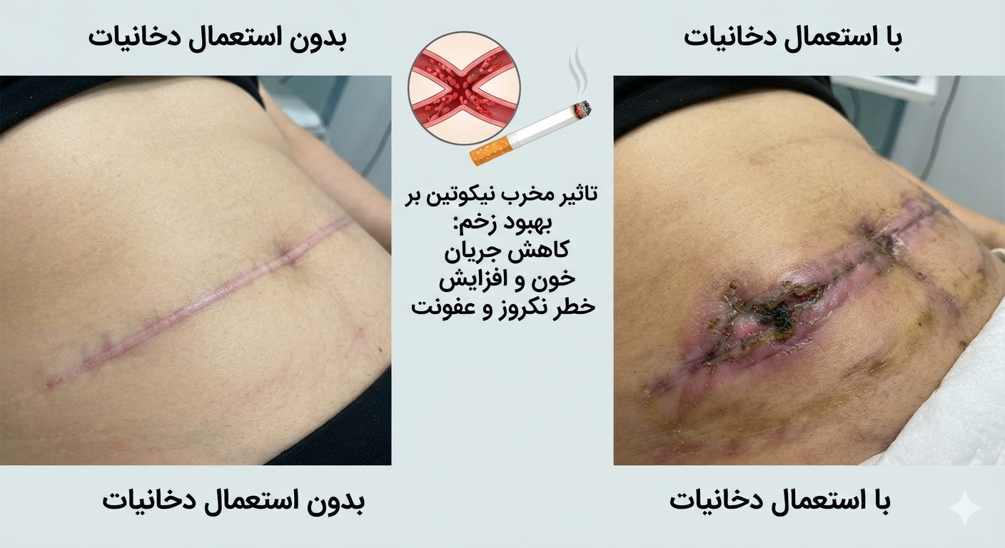 سیگار بعد از ابدومینوپلاستی چه خطراتی برای بهبود دارد؟