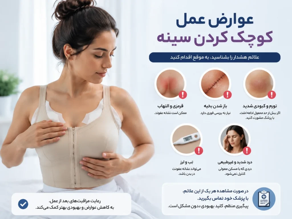 عوارض کوچک کردن سینه 