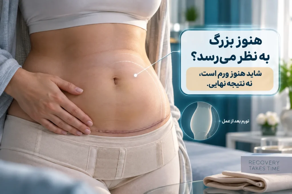 بعد از ابدومینوپلاستی شکمم هنوز بزرگ است؛ طبیعی است یا نه؟